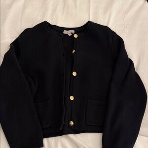 JCrew Black Cardigan with Gold Buttons